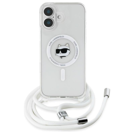 Karl Lagerfeld IML Choupette Head & Cord MagSafe - Etui iPhone 16 (przezroczysty) (KLHMP16SHCCHNT)