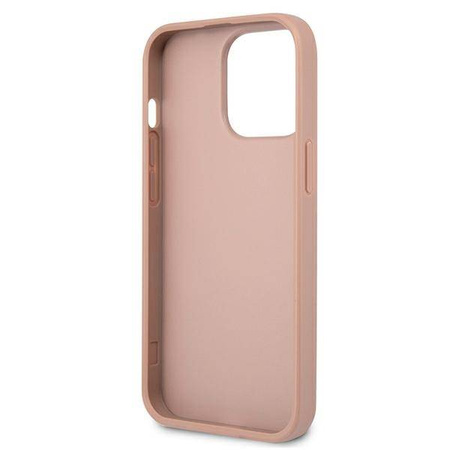 Guess Saffiano Triangle Logo Case – Etui iPhone 13 Pro (różowy) (GUHCP13LPSATLP)