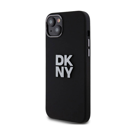 DKNY Liquid Silicone Metal Logo - Etui iPhone 15 / 14 / 13 (czarny) (DKHCP15SSMCBSK)
