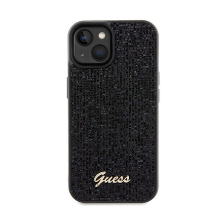 Guess Disco Metal Script - Etui iPhone 14 (czarny) (GUHCP14SPMSDGSK)