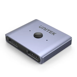 Unitek Dwukierunkowy przełącznik DP 1.4 8K 2-na-1 szary (V1609A)