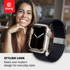 Crong Wave Band – Pleciony pasek do Apple Watch 38/40/41/42 mm (grafitowy) (CRG-40WAV-CRL)
