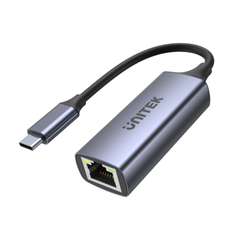 Unitek Adapter USB-C - RJ45 1Gbit LAN, PD 100W - szary (U1323A)