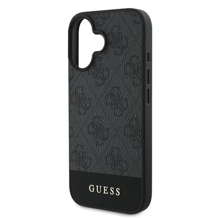 Guess 4G Bottom Stripe - Etui iPhone 16 Plus (szary) (GUHCP16MG4GLGR)