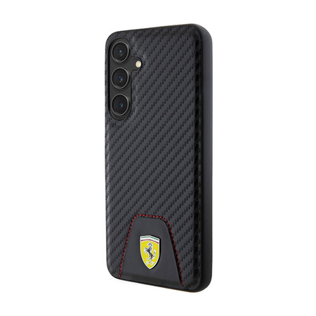 Ferrari Carbon Stitched Bottom - Etui Samsung Galaxy S24+ (czarny) (FEHCS24MN3PUK)