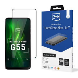 3mk HardGlass Max Lite - Szkło hartowane do Motorola Moto G55 5G (Czarny) (3MK_5903108610186)
