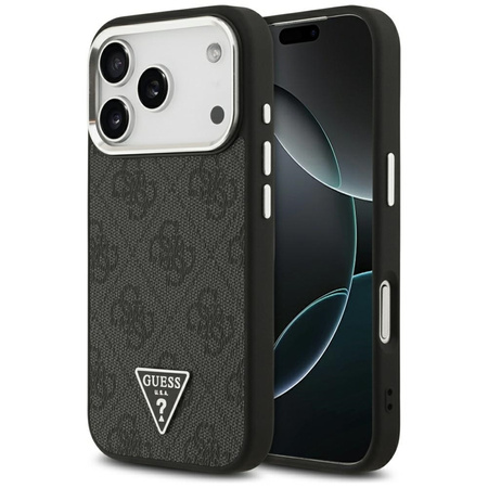 Guess 4G Triangle Logo MagSafe - Etui iPhone 17 Pro (czarny) (GUHMP17LP4TSRCMK)