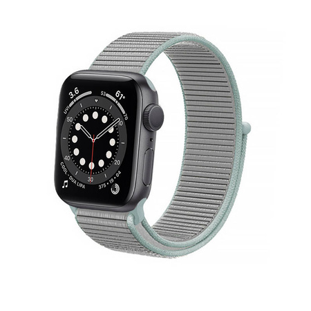 Crong Nylon - Pasek sportowy do Apple Watch 38/40/41/42 mm (Pastel Grey) (CRG-40NLB-PGR)