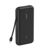 Belkin Powerbank 20 000 mAh, 30W, wbudowany kabel USB-C, USB-C, USB-A, czarny (BPB024HQBK)