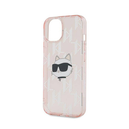 Karl Lagerfeld IML Choupette Head & Monogram - Etui iPhone 15 / 14 / 13 (różowy) (KLHCP15SHKLPCHP)