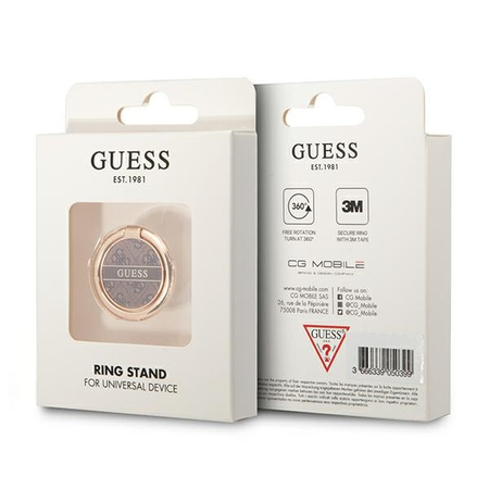 Guess Ring Stand 4G - Magnetyczny uchwyt na palec do telefonu (Brown) (GURSHG4SW)