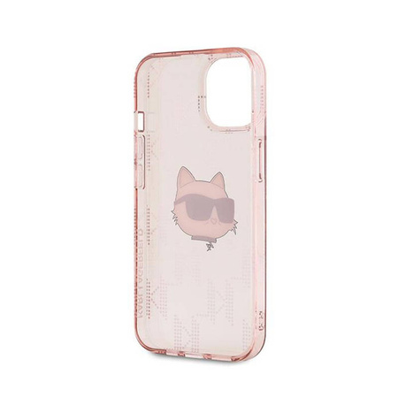 Karl Lagerfeld IML Choupette Head & Monogram - Etui iPhone 13 (różowy) (KLHCP13MHKLPCHP)
