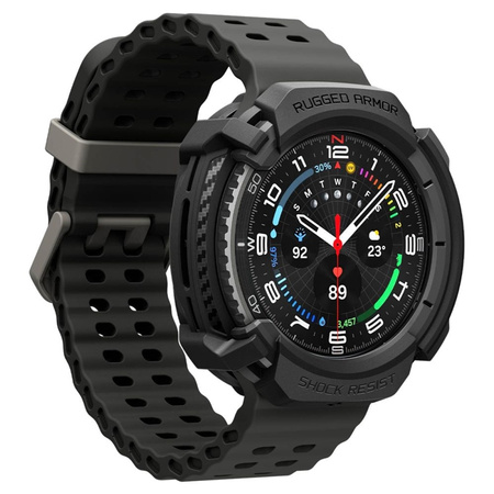 Spigen Rugged Armor - Obudowa do Samsung Galaxy Watch 8 Classic 46 mm (Matte Black) (ACS10012)