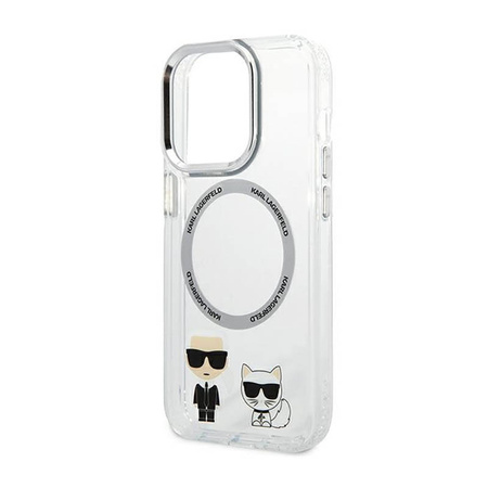 Karl Lagerfeld Karl & Choupette Aluminium MagSafe - Etui iPhone 14 Pro Max (przezroczysty) (KLHMP14XHKCT)