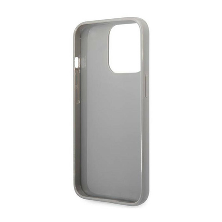 Karl Lagerfeld Monogram Iridescent - Etui iPhone 14 Pro Max (srebrny) (KLHCP14XLGMMSV3)