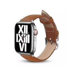 Crong Noble Band - Pasek z naturalnej skóry do Apple Watch 38/40/41/42 mm (Mokka) (CRG-40NOB-MKA)