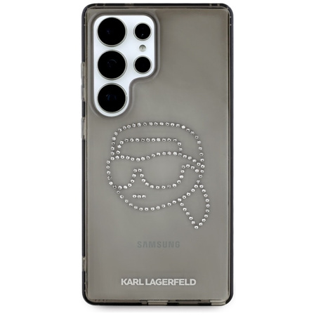 Karl Lagerfeld Rhinestones Karl Head Logo - Etui Samsung Galaxy S25 Ultra (czarny) (KLHCS25LHKHDCELK)