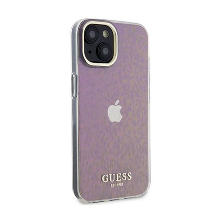 Guess IML Faceted Mirror Disco Iridescent - Etui iPhone 15 (różowy) (GUHCP15SHDECMP)