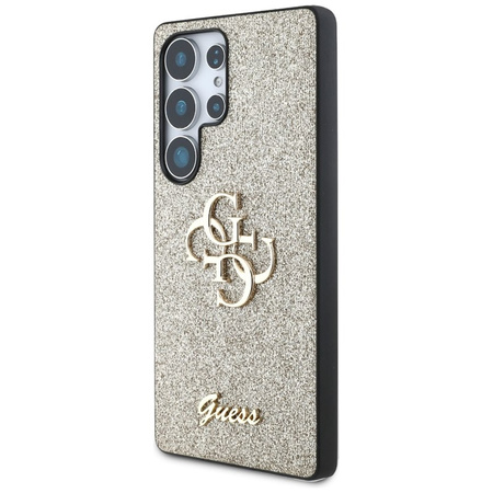 Guess Fixed Glitter Big 4G Metal Logo - Etui do Samsung Galaxy S25 Ultra (złoty) (GUHCS25LHG4SGD)