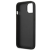 Guess Saffiano Metal Logo Stripes - Etui iPhone 13 mini (szary) (GUHCP13SPSASBGR)