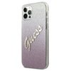 Guess Glitter Gradient Script - Etui iPhone 12 Pro Max (różowy) (GUHCP12LPCUGLSPI)