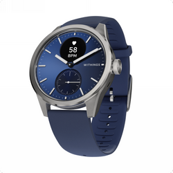 Withings Scanwatch 2 - zegarek z funkcją EKG, pomiarem pulsu i SPO2 oraz mierzeniem aktywności fizycznej i snu (42mm, blue) (HWA10- model 12-All-Int)
