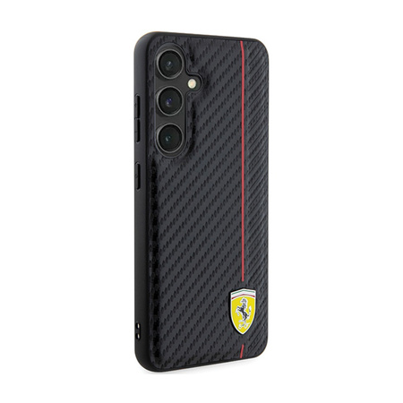 Ferrari Carbon Printed Line - Etui Samsung Galaxy S24+ (czarny) (FEHCS24MN3DUR)