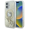Hello Kitty Liquid Glitter Fever MagSafe - Etui iPhone 16 (biały / złoty) (HKHMP16SLGDIH)