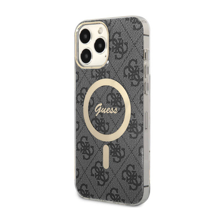 Guess 4G MagSafe - Etui iPhone 13 Pro Max (Czarny) (GUHMP13XH4STK)