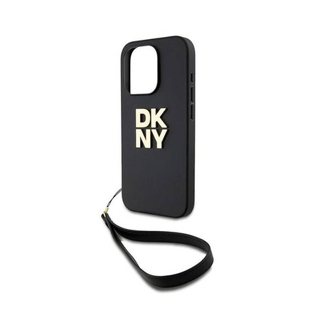 DKNY Wrist Strap Stock Logo - Etui iPhone 15 Pro (czarny) (DKHCP15LPBSWSK)