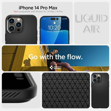 Spigen Liquid Air - Etui do iPhone 14 Pro Max (Czarny) (ACS04813)