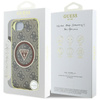 Guess IML Metal Glitter 4G Circle Triangle MagSafe - Etui do iPhone 16e (brązowy) (GUHMPSE4HG4PRTGW)