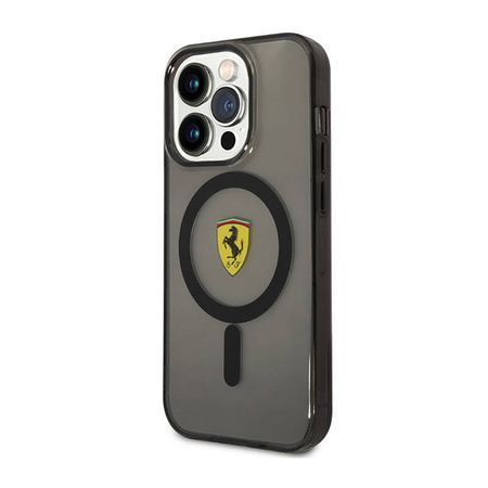 Ferrari Translucent MagSafe - Etui iPhone 14 Pro (Czarny) (FEHMP14LURKK)