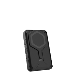 UAG Rugged 10K - powerbank 10000 mAh z podstawką, ładowanie bezprzewodowe 10W, kompatybilny z MagSafe, kabel w zestawie (black/gray) (9B4411114030)