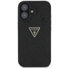 Guess Hot Stamp 4G Pattern Triangle Metal Logo - Etui do iPhone 16 (czarny) (GUHCP16SPGP4STRK)
