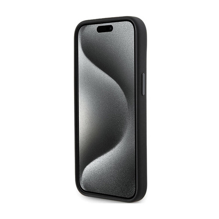 Karl Lagerfeld Silicone Ikonik Metal Pin - Etui iPhone 15 (czarny) (KLHCP15SSMHKNPK)