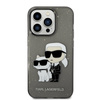 Karl Lagerfeld IML Glitter NFT Karl & Choupette - Etui iPhone 14 Pro Max (czarny) (KLHCP14XHNKCTGK)