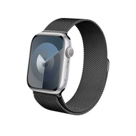 Crong Milano Steel - Pasek ze stali nierdzewnej do Apple Watch 44/45/46/49 mm (grafitowy) (CRG44MSTGRP)
