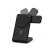 Crong MagSpot Pivot Stand - Ładowarka bezprzewodowa 3w1 z MagSafe do iPhone, Apple Watch i AirPods (czarny) (CRG-MSPS-BLK)