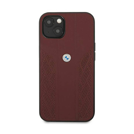 BMW Leather Curve Perforate HC - Etui iPhone 13 (czerwony) (BMHCP13MRSPPR)