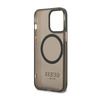 Guess Gold Outline Translucent MagSafe - Etui iPhone 13 Pro (czarny) (GUHMP13LHTCMK)
