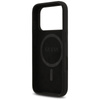 Guess Silicone Triangle Logo MagSafe - Etui iPhone 17 Pro (czarny) (GUHMP17LSCTRLMK)