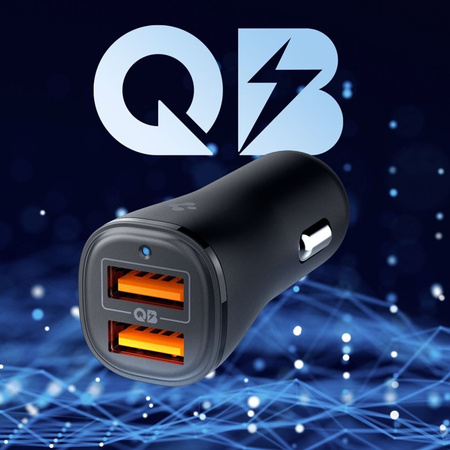 Spigen Essential EV302 - Ładowarka samochodowa 2x USB-A 30W (Czarny) (ACP08700)