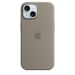 Apple Silicone Case - Silikonowe etui z MagSafe do iPhone 15 (popielaty brąz) (MXPG3ZM/A)
