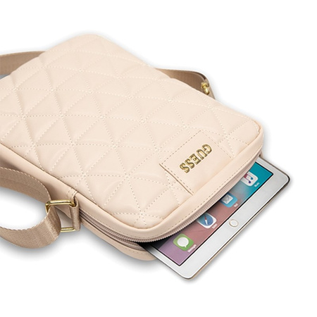 Guess Quilted Tablet Bag - Torba na notebooka / tablet 10" (różowy) (GUTB10QLPK)