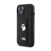 Karl Lagerfeld Gripstand Saffiano Choupette Pins - Etui iPhone 15 (czarny) (KLHCP15SGSACHPK)