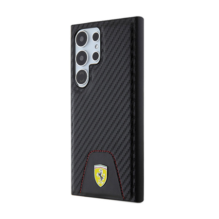 Ferrari Carbon Stitched Bottom - Etui Samsung Galaxy S24 Ultra (czarny) (FEHCS24LN3PUK)