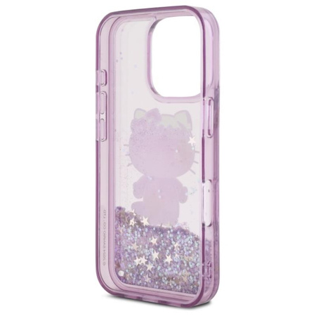 Hello Kitty Liquid Glitter 50TH Anniversary Party - Etui iPhone 16 Pro (fioletowy) (HKHCP16LL50PPU)