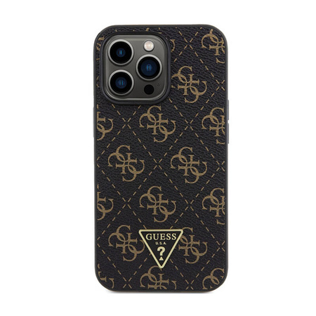 Guess 4G Triangle Metal Logo - Etui iPhone 13 Pro (czarny) (GUHCP13LPG4GPK)