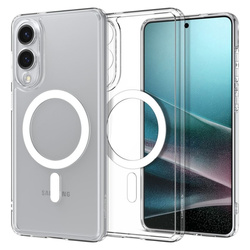 Spigen Ultra Hybrid Mag MagSafe - Etui do Samsung Galaxy S25 Edge (Clear / White) (ACS09418)